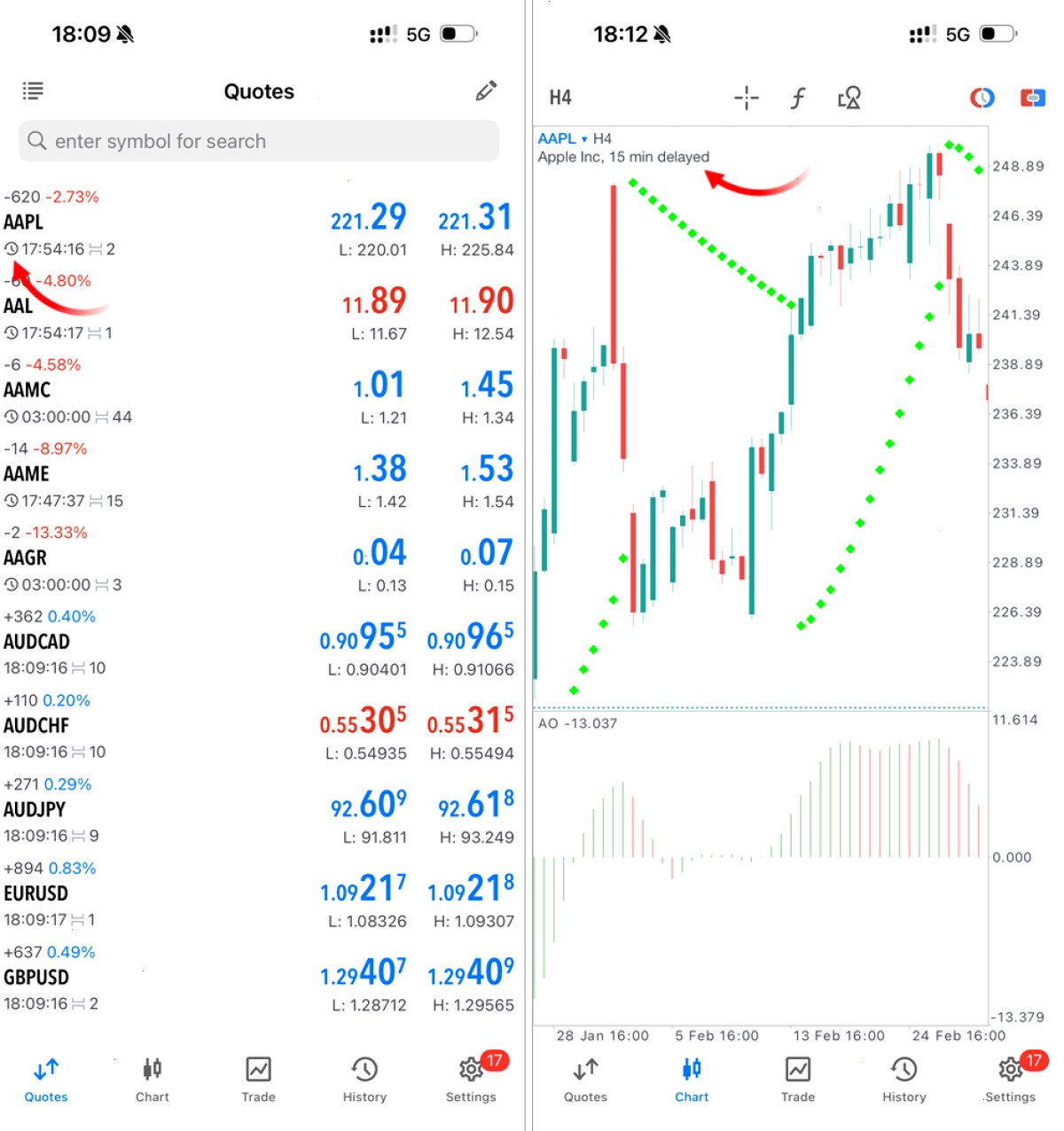 改进了报价延迟的显示
